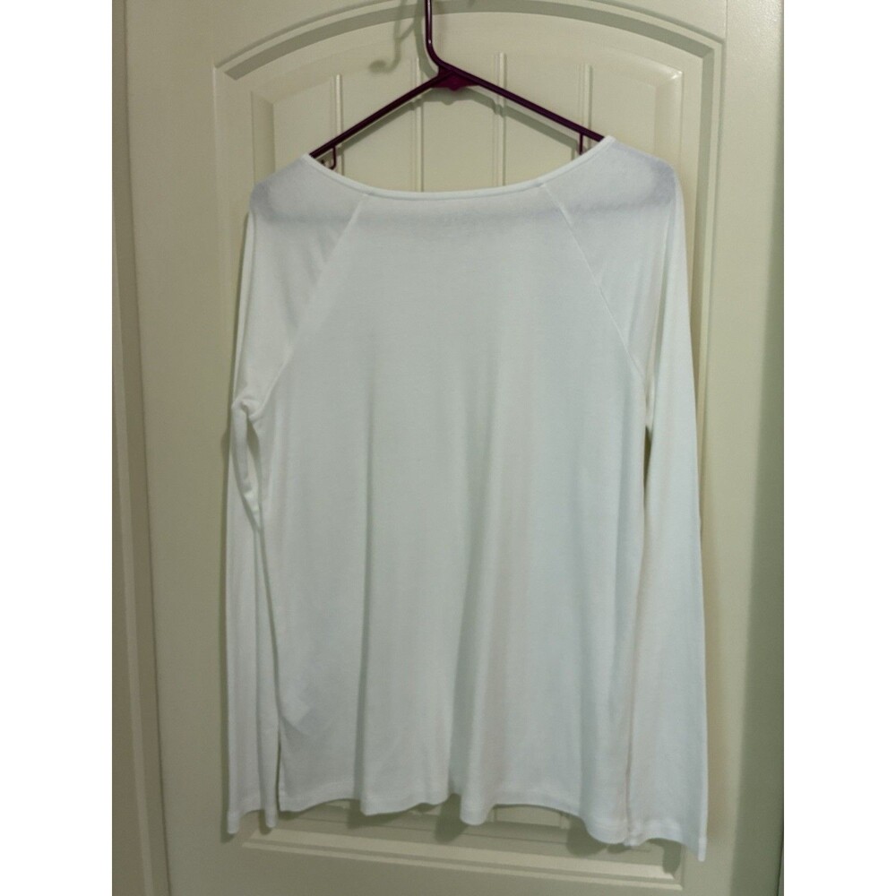 GAP WOMENS T SHIRT WHITE SIZE XL NWT BUTTON DETAIL - Picture 2 of 2